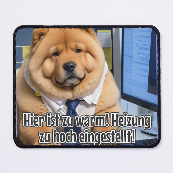 Item preview, KI-generierter Hund 02 "Hier ist zu warm. Heizung zu hoch eingestellt" designed and sold by Cliff-Qi.