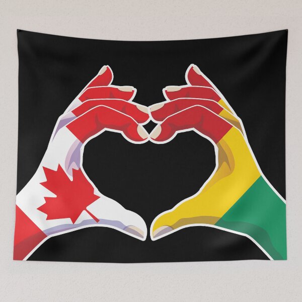 Item preview, Guinea Guinean Canadian Canada Love Heart Peace designed and sold by FlagX.