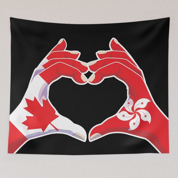 Item preview, Hong Kong Hongkong Canadian Canada Love Heart Peace designed and sold by FlagX.