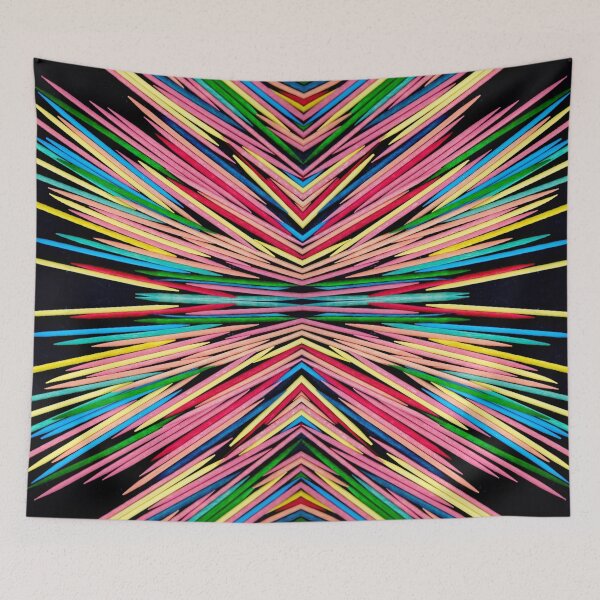Item preview, Toothpick Fusion Abstract Pattern Landscape designed and sold by nancyjcreates.