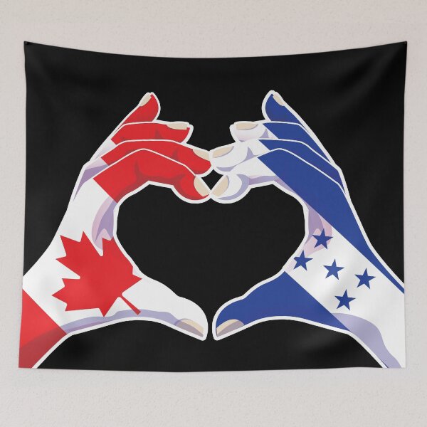Item preview, Honduras Honduran Canadian Canada Love Heart Peace designed and sold by FlagX.