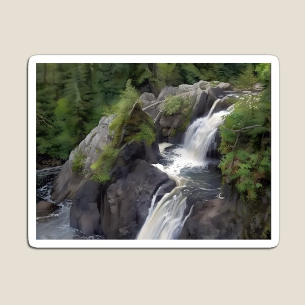 Item preview, Gabbro Falls on Michigan's Black River designed and sold by TheCurators.