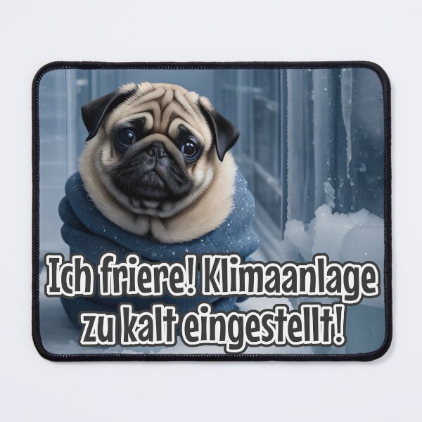 Item preview, KI-generierter Hund 02 "Ich friere. Klimaanlage zu kalt eintgestellt" designed and sold by Cliff-Qi.