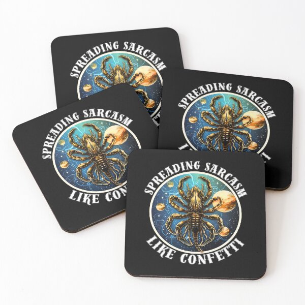 Item preview, Spreading Sarcasm Like Confetti. scorpio quote designed and sold by ZodiacWonders.