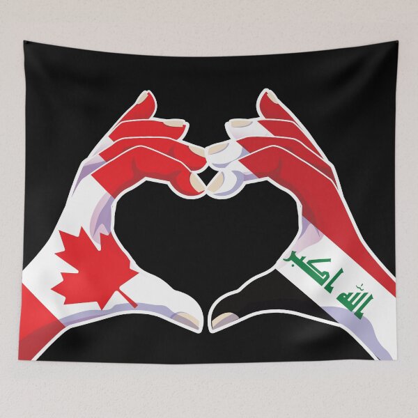 Item preview, Iraqi Iraq Canadian Canada Love Heart Peace designed and sold by FlagX.