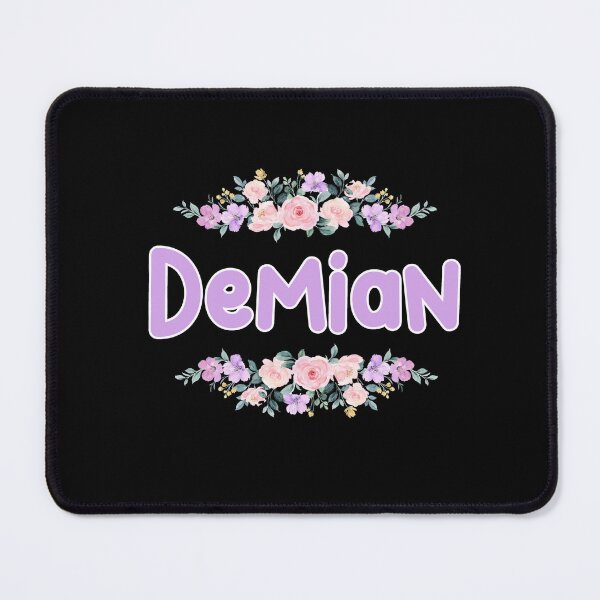 Item preview, Purple Flower Demian Name Label (Black) designed and sold by NormadWorld.