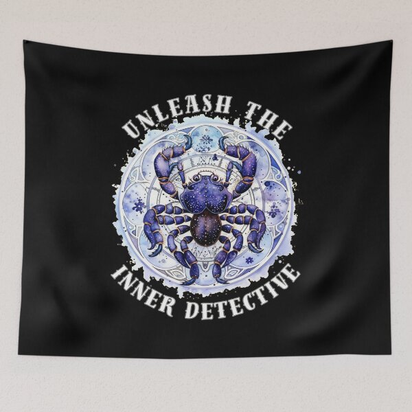 Item preview, Unleash The Inner Detective. scorpio quote designed and sold by ZodiacWonders.