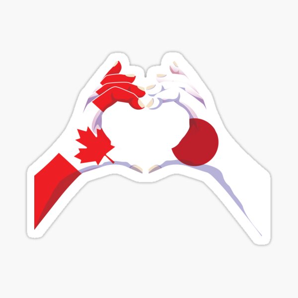 Item preview, Japan Japanese Canadian Canada Love Heart Peace designed and sold by FlagX.