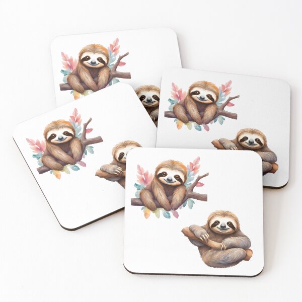 Item preview, Watercolor Sloth Duo designed and sold by Fashon1.
