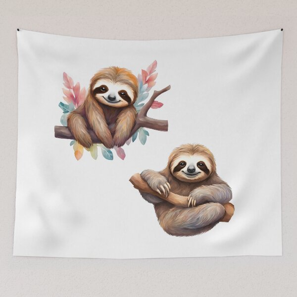Item preview, Watercolor Sloth Duo designed and sold by Fashon1.