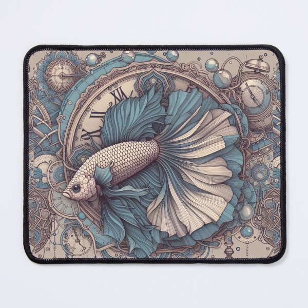 Item preview, Blue Betta Fish Baroque Style Fighting Fish designed and sold by CoffeeIsATrip.
