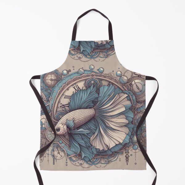 Item preview, Blue Betta Fish Baroque Style Fighting Fish designed and sold by CoffeeIsATrip.