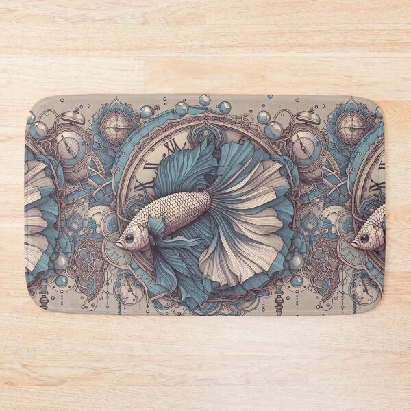 Item preview, Blue Betta Fish Baroque Style Fighting Fish designed and sold by CoffeeIsATrip.