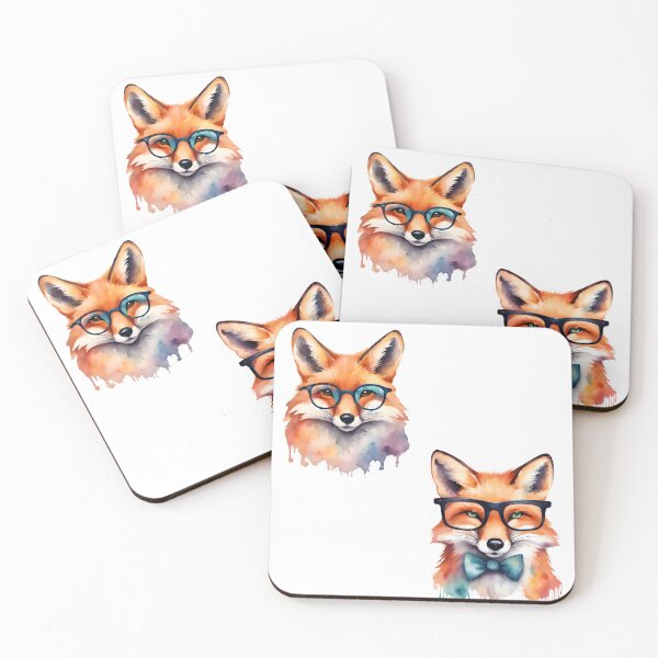 Item preview, Watercolor Smart Fox Duo designed and sold by Fashon1.