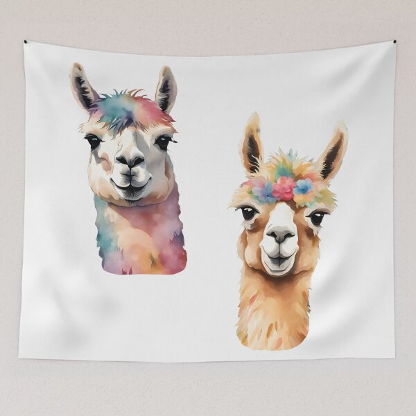 Item preview, Watercolor Llama Duo designed and sold by Fashon1.