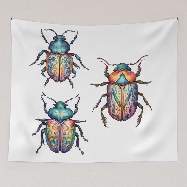 Item preview, Watercolor Beetle Trio designed and sold by Fashon1.