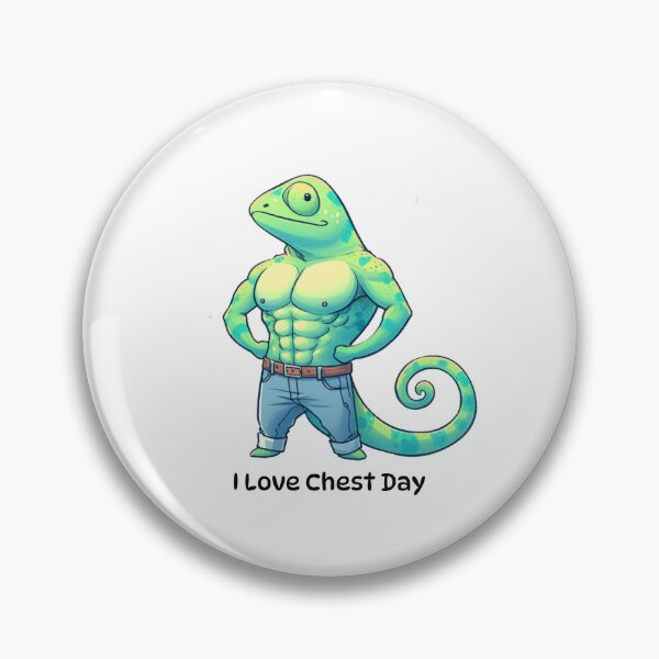 Item preview, I Love Chest Day Chameleon Version designed and sold by LemuellTrends.