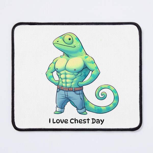 Item preview, I Love Chest Day Chameleon Version designed and sold by LemuellTrends.