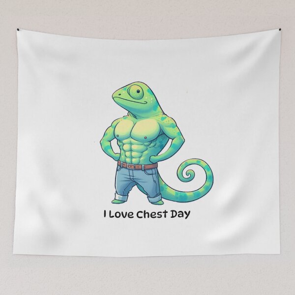 Item preview, I Love Chest Day Chameleon Version designed and sold by LemuellTrends.