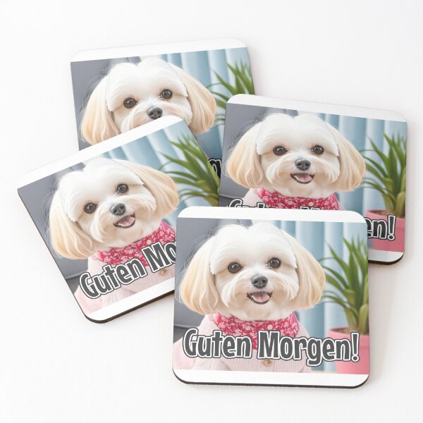 Item preview, KI-generierter Hund 02 "Guten Morgen" designed and sold by Cliff-Qi.