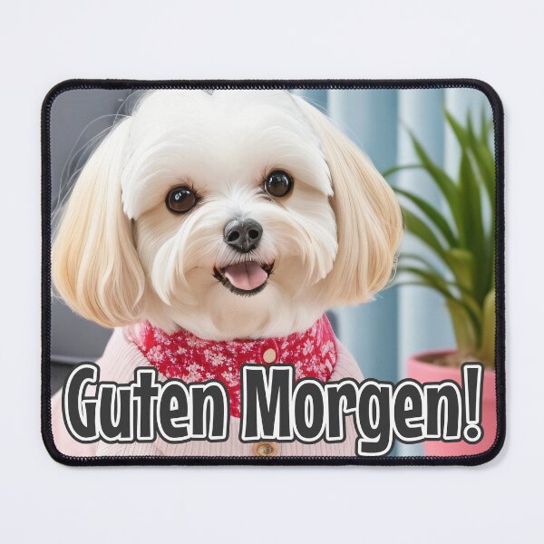 Item preview, KI-generierter Hund 02 "Guten Morgen" designed and sold by Cliff-Qi.
