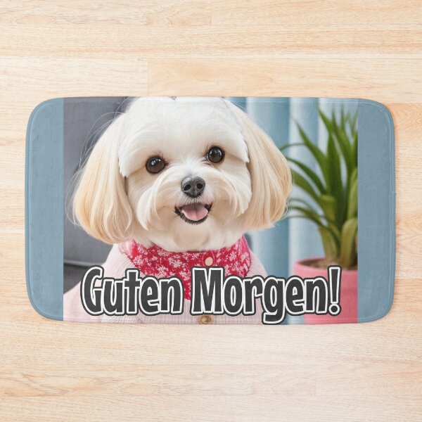 Item preview, KI-generierter Hund 02 "Guten Morgen" designed and sold by Cliff-Qi.
