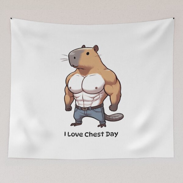 Item preview, I Love Chest Day Capybara Version designed and sold by LemuellTrends.
