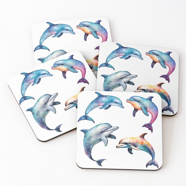 Item preview, Watercolor Dolphin Quadro designed and sold by Fashon1.