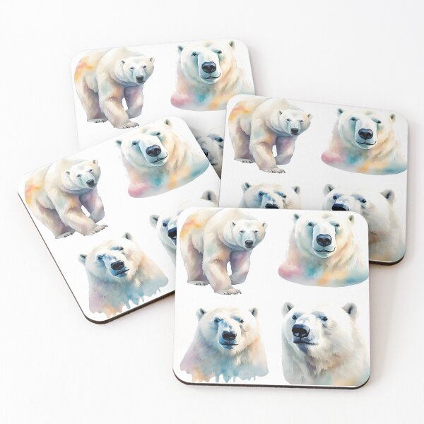 Item preview, Watercolor Polar Bear Quadro designed and sold by Fashon1.