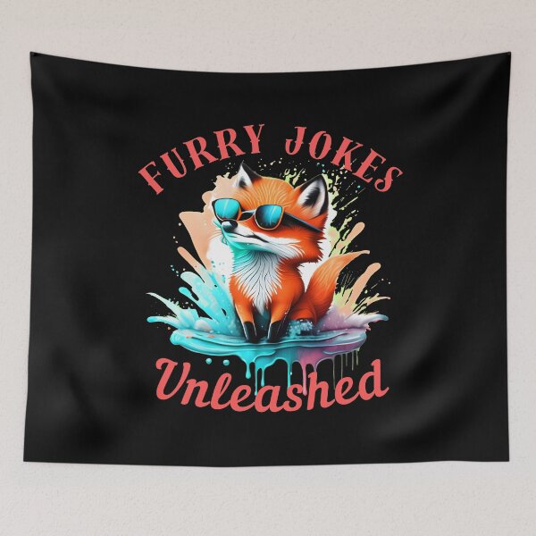Item preview, Furry Jokes Unleashed. retro fox designed and sold by FoxVibes.