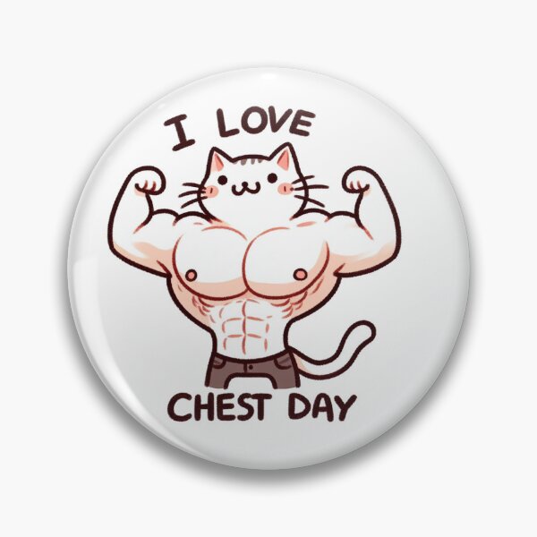 Item preview, I Love Chest Day Cat Version designed and sold by LemuellTrends.
