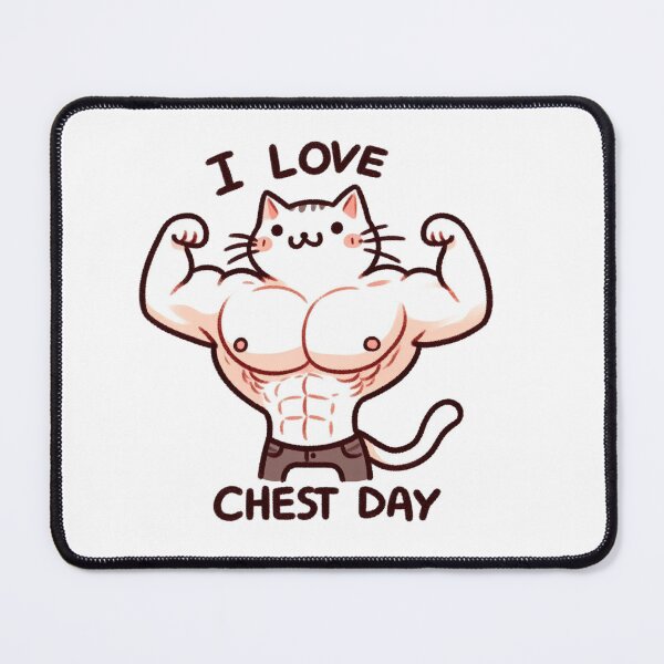 Item preview, I Love Chest Day Cat Version designed and sold by LemuellTrends.