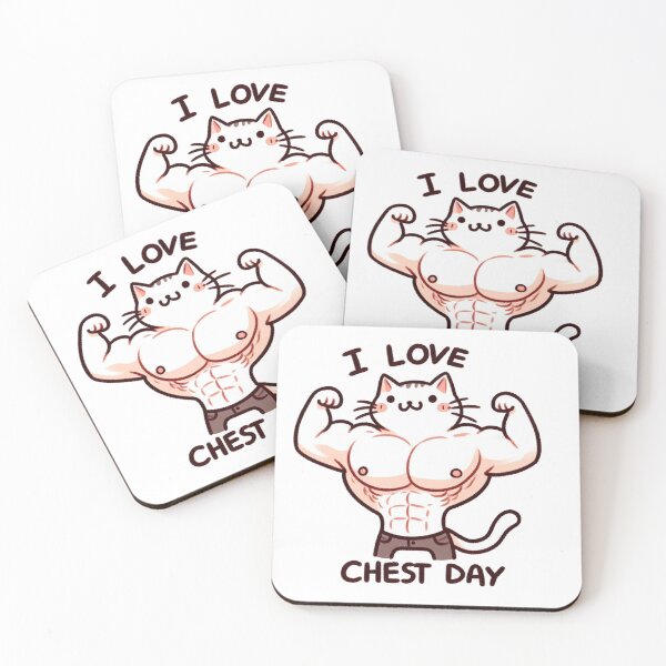 Item preview, I Love Chest Day Cat Version designed and sold by LemuellTrends.