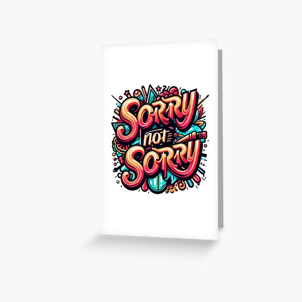 Item preview, Sorry not sorry, typography designed and sold by maxmaj.
