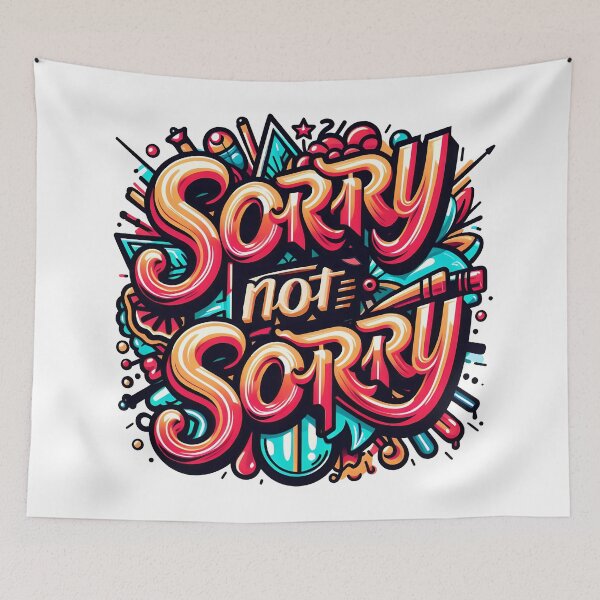 Item preview, Sorry not sorry, typography designed and sold by maxmaj.
