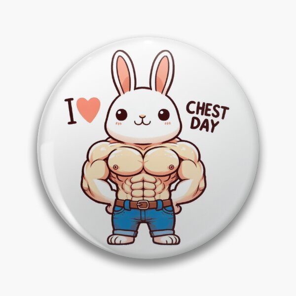 Item preview, I Love Chest Day Bunny Version designed and sold by LemuellTrends.