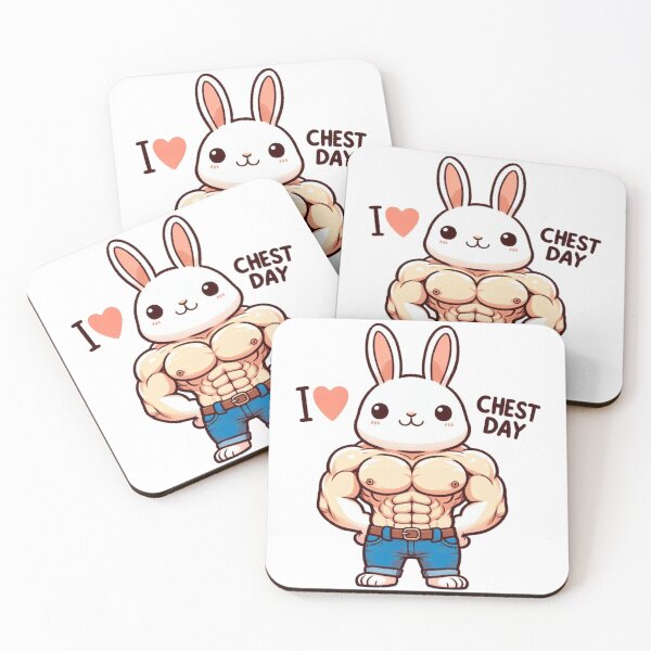 Item preview, I Love Chest Day Bunny Version designed and sold by LemuellTrends.