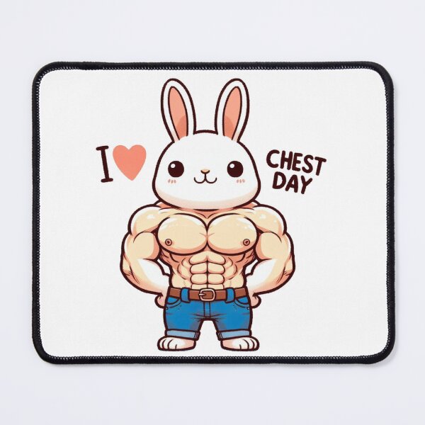 Item preview, I Love Chest Day Bunny Version designed and sold by LemuellTrends.