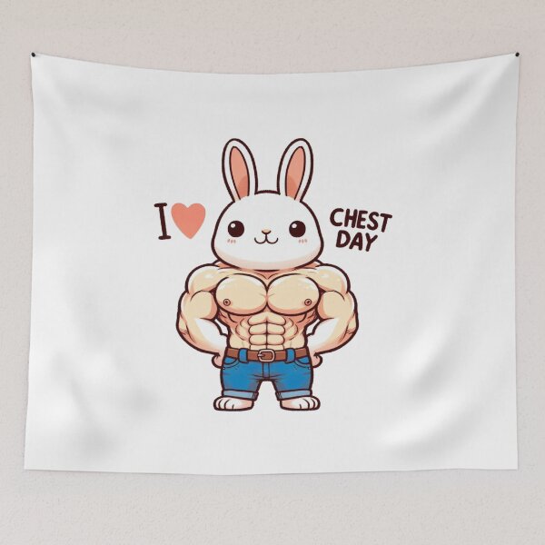 Item preview, I Love Chest Day Bunny Version designed and sold by LemuellTrends.