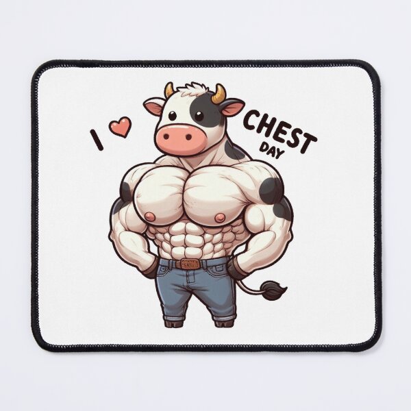Item preview, I Love Chest Day Cow Version designed and sold by LemuellTrends.