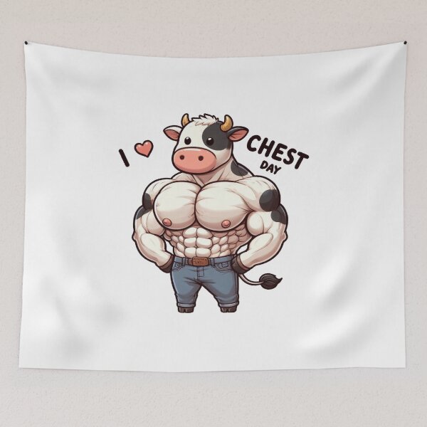 Item preview, I Love Chest Day Cow Version designed and sold by LemuellTrends.