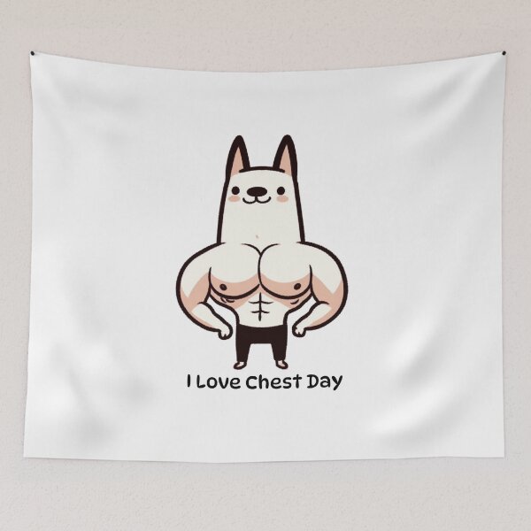 Item preview, I Love Chest Day Dog Version designed and sold by LemuellTrends.