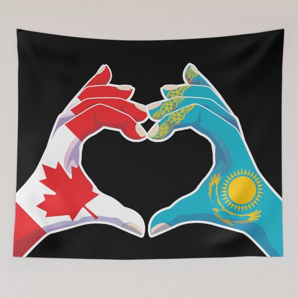 Item preview, Kazakhstan Kazakstan Kazakh Kazak Canadian Canada Love Heart Peace designed and sold by FlagX.