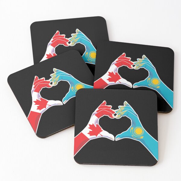 Item preview, Kazakhstan Kazakstan Kazakh Kazak Canadian Canada Love Heart Peace designed and sold by FlagX.