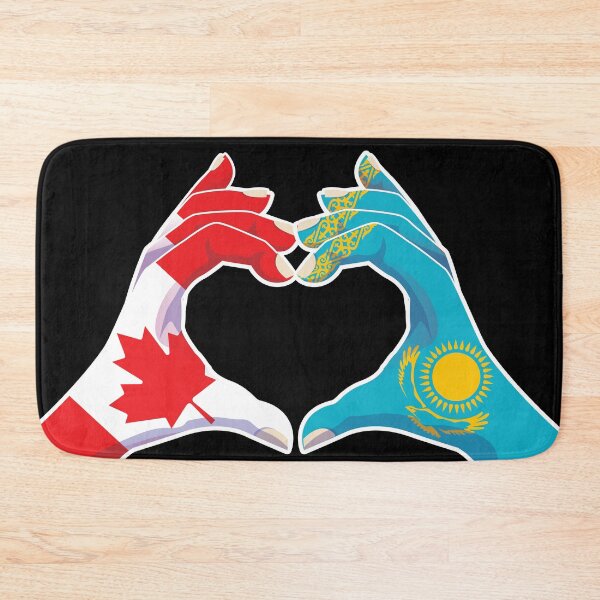 Item preview, Kazakhstan Kazakstan Kazakh Kazak Canadian Canada Love Heart Peace designed and sold by FlagX.