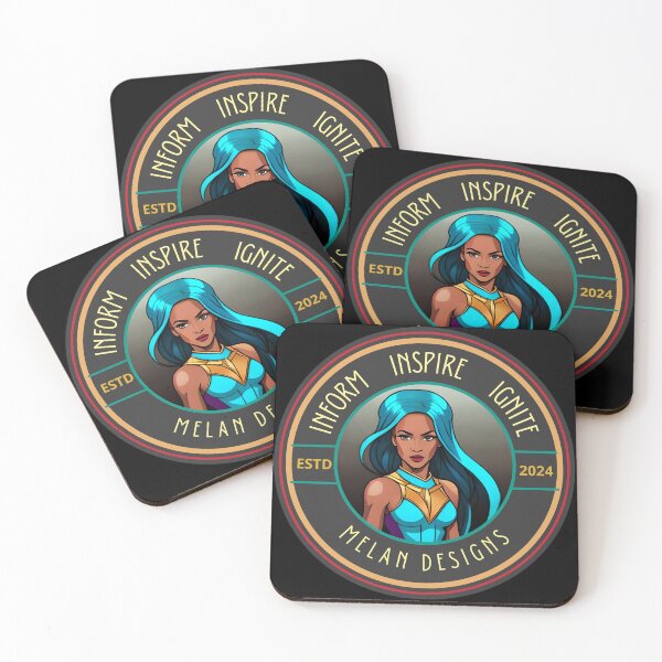 Item preview, Marvelous Superhero Inform Inspire Ignite Inspirational Woman Blue designed and sold by Melan Designs.