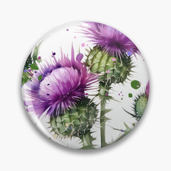 Item preview, Purple Thistles Watercolor designed and sold by IzzettDigital.