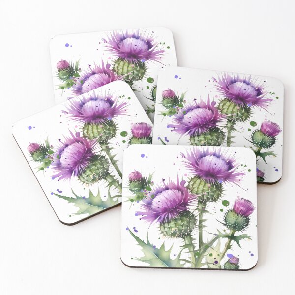 Item preview, Purple Thistles Watercolor designed and sold by IzzettDigital.