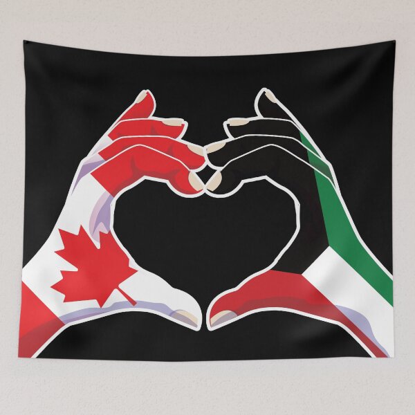 Item preview, Kuwait Kuwaiti Canadian Canada Love Heart Peace designed and sold by FlagX.