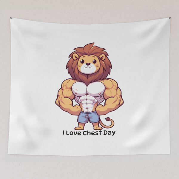 Item preview, I Love Chest Day Lion Version designed and sold by LemuellTrends.